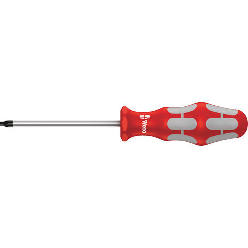 Robertson Screwdriver, #0 Tip, Round, 5-9/16" L, Plastic Handle Action Paper