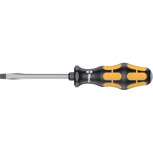 Slotted Demolition Screwdriver, 1/4", 8-1/8" L, Plastic Handle Action Paper