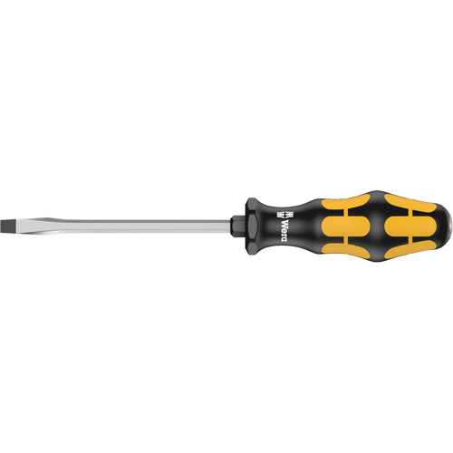 Slotted Demolition Screwdriver, 3/8", 11-3/16" L, Plastic Handle Action Paper