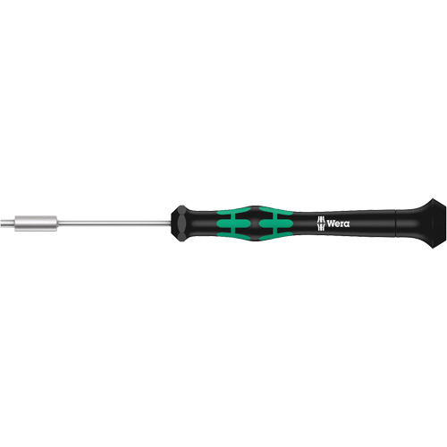 Micro-tournevis pour embouts, 2,0 mm prise, 6-3/16" lo, Non magn&eacute;tique Action Paper