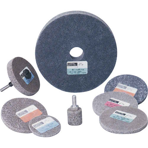 Standard Abrasives 500 Series Soft Density Unitized Wheels, 3" x 1/4", 1/4" Arbor, Medium Grit, Aluminum Oxide Action Paper