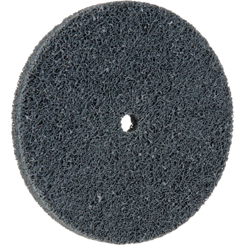 Meule homog&egrave;ne &agrave; faible densit&eacute; de s&eacute;rie 500 Standard Abrasives, 3" x 1/4", Arbre de 1/4", Grain de Fin, Carbure de silicium Action Paper