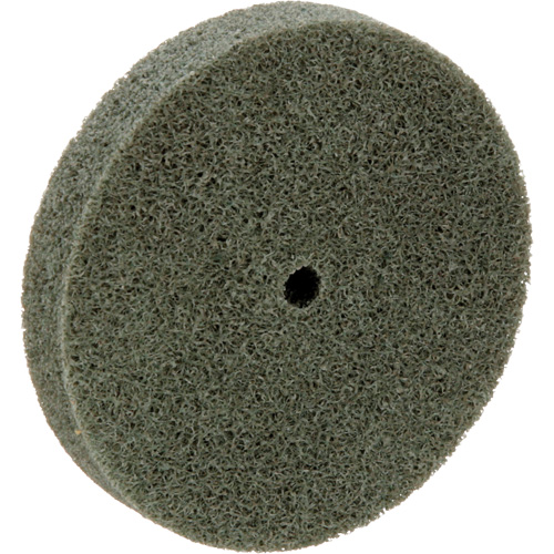Meule homog&egrave;ne &agrave; faible densit&eacute; de s&eacute;rie 500 Standard Abrasives, 3" x 1/2", Arbre de 1/4", Grain de Moyen, Oxyde d'aluminium Action Paper