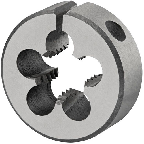 Round Adjustable Die, 12-24 Thread, High Speed Steel Action Paper