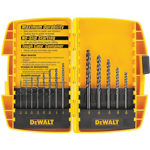Black & Gold Drill Bit Set, 13 Pieces, High Speed Steel Action Paper
