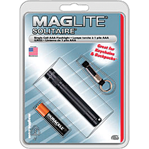 Solitaire&reg; Flashlights, Incandescent, 2 Lumens, AAA Batteries Action Paper