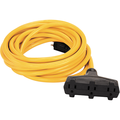 Cordon rallonge en vinyle, Ext&eacute;rieur, SJTW, AWG 14/3, 15 A, 3 prise(s), 50' Action Paper