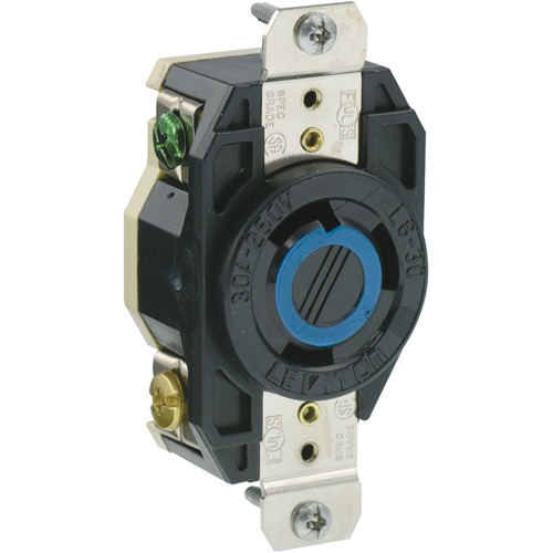Single Flush 2-Pole 3-Wire Grounding Receptacle Action Paper