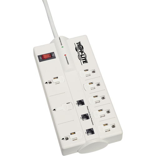 Protect-It Surge Suppressors, 8 Outlets, 2160, 1800 W, 8' Cord Action Paper