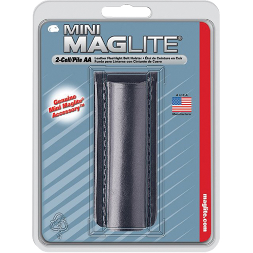 &eacute;tui de ceinture en cuir pour lampe de poche &agrave; 2 piles AA, Porte-lampe de poche, Cuir, 1 Poches Action Paper