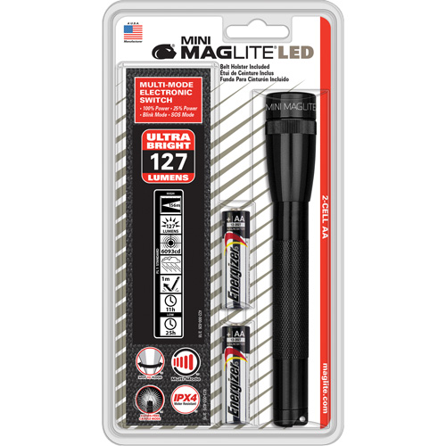 Lampes de poche Mini, DEL, 97 lumens, Piles AA Action Paper