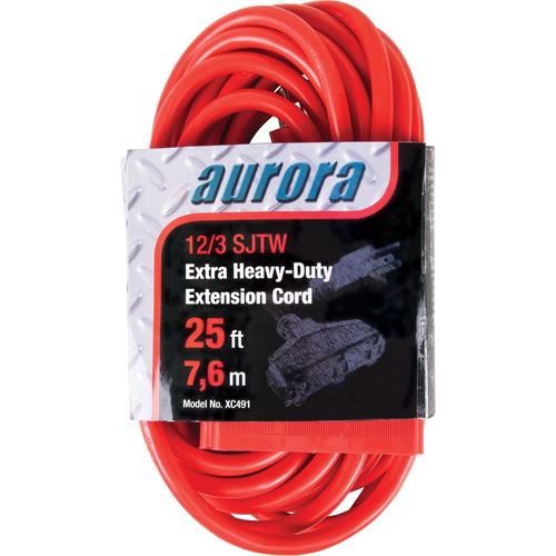 Cordon rallonge en vinyle, Ext&eacute;rieur, SJTW, AWG 12/3, 15 A, 3 prise(s), 25' Action Paper