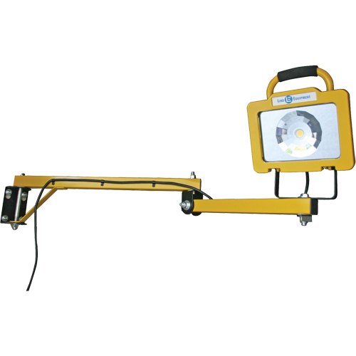Heavy-Duty Dock Light, 40" Arm, 38 W, LED Lamp, Metal Action Paper