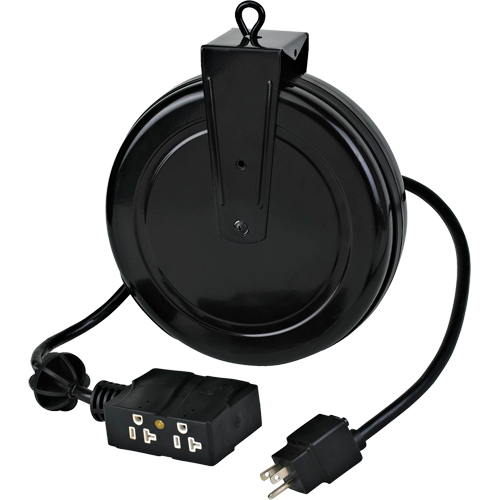 Cord Reel - Industrial, 20', SJTOW, 12/3/3-Dec Gauge, 15 A Action Paper