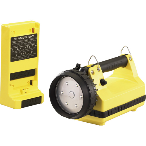 E-Flood&reg; LiteBox&reg; Lantern with Vehicle Mount System, LED, 615 Lumens, 8 Hrs. Run Time, Rechargeable Batteries, Included Action Paper