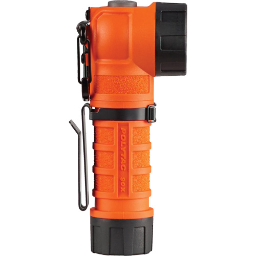PolyTac&reg; 90 X Right Angle Flashlight, LED, CR123A Batteries, Polymer Action Paper