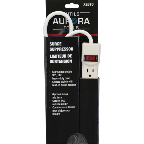 Limiteur de surtension, 6 Prises, 200 J, 1875 W, Cordon 3' Action Paper