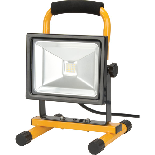 Portable Work Light, LED, 20 W, 2500 Lumens, Aluminum Housing Action Paper