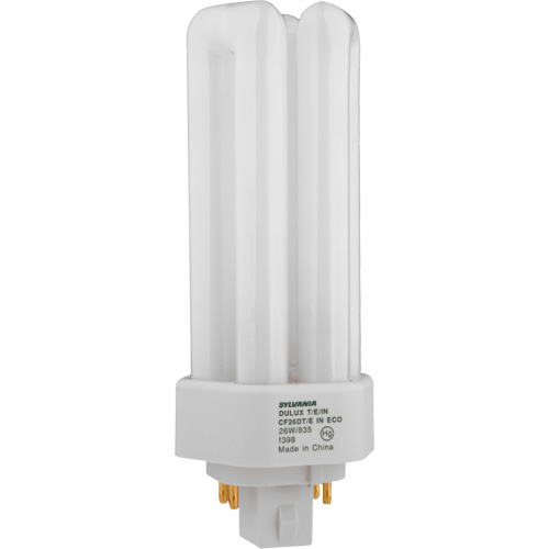 Lampe fluorescente compacte &agrave; tube triple Dulux D/E/IN Amalgam, T (T4), 42 W, 3500 K, Base G24Q-4, 16 000 h Action Paper
