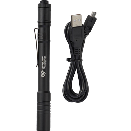 Lampe de poche stylo USB Stylus Pro, DEL, 350 lumens, Corps en Aluminium, piles Rechargeable, Compris Action Paper