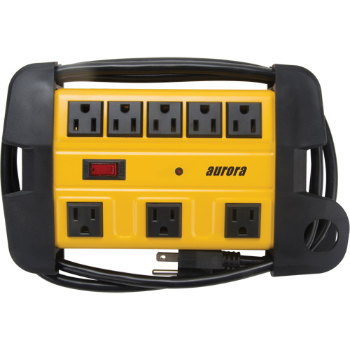 Workshop Surge Protector Power Strip, 8 Outlets, 1350 J, 1875 W, 6' Cord Action Paper