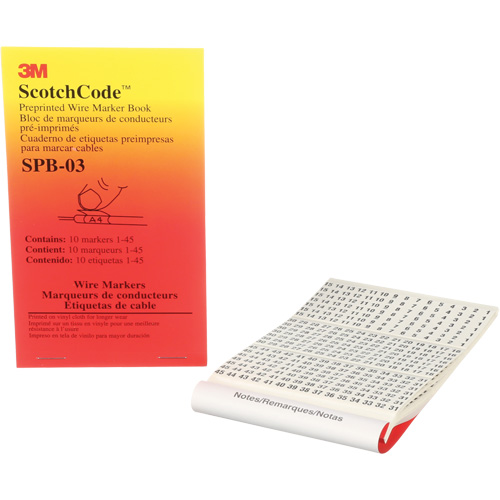 ScotchCode Pre-Printed Wire Marker Book Action Paper