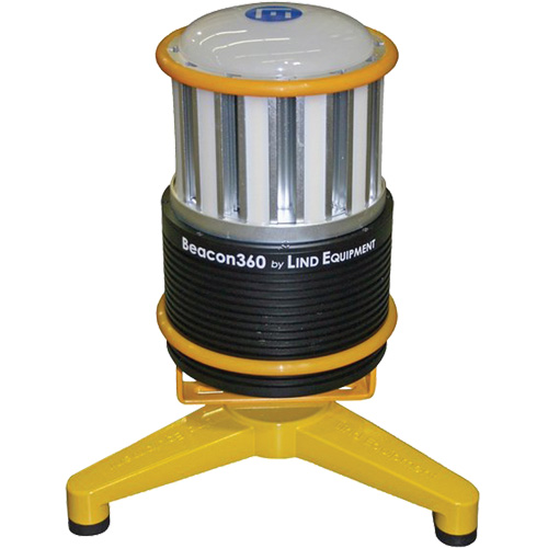 Lampe de travail portative Beacon360 GO avec support au sol, DEL, 45 W, 6000 lumens, Boîtier en Aluminium Action Paper