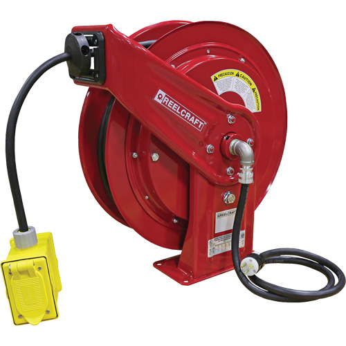 70000 Power Cord Reel, 100', SEOOW, 12 Gauge, 20 A Action Paper
