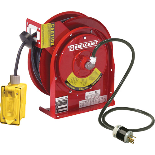 Power Cord Reel, 45', SJEOOW, 12 Gauge, 20 A Action Paper