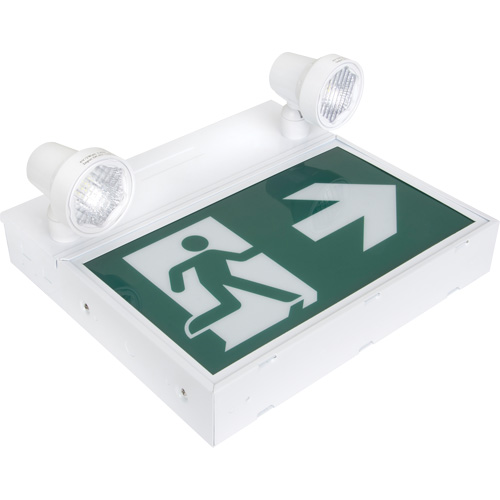 Running Man Sign with Security Lights, LED, Battery Operated/Hardwired, 12-1/10" L x 11" W, Pictogram Action Paper