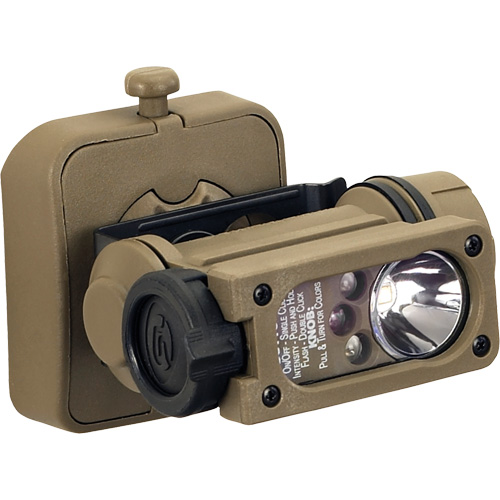 Lampe mains libres Sidewinder Compact II, mod&egrave;le militaire, DEL, 55 lumens, 6 hres de fonctionnement, piles AA Action Paper