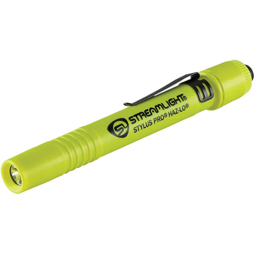 Lampe stylo &agrave; s&eacute;curit&eacute; intrins&egrave;que Stylus Pro HAZ-LO, DEL, 105 lumens, piles AAA, Compris Action Paper