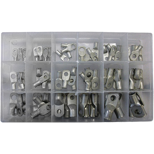 72-Piece Tin Plated Tubular Lug Ring Kit Action Paper