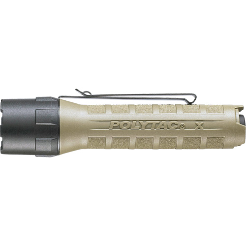 Polytac&reg; X Flashlight, LED, 600 Lumens, CR123A Batteries Action Paper