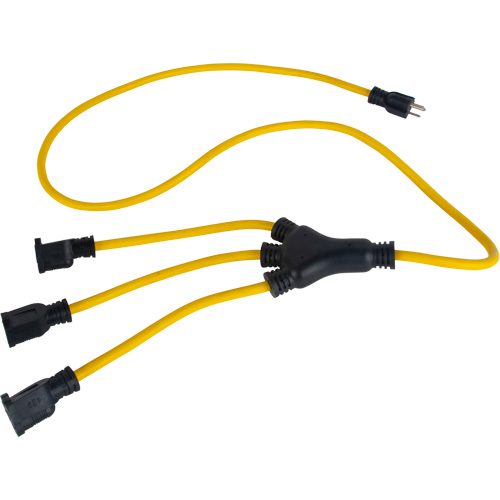 W-Style Power Adapter, Outdoor, STOW, 12/3 AWG, 15 A, 3 Outlet(s), 2' Action Paper