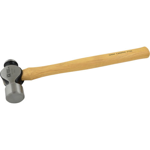 Ball Pein Hammer, 40 oz. Head Weight, Plain Face, Wood Handle Action Paper