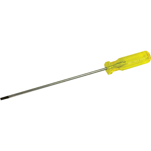 Tournevis &agrave; fente pour &eacute;lectricien, Tige de 3/16", Ronde, 11-1/2" lo, Prise en Plastique Action Paper