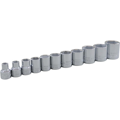 SAE Socket Set, 11 Pcs, 3/8" Drive Size Action Paper