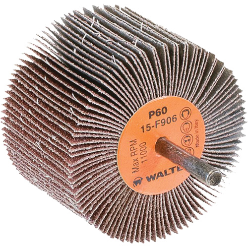 Flap Wheels-Coolcut Flap Wheels, Aluminum Oxide, 60 Grit, 3" x 2" x 1/4" Action Paper
