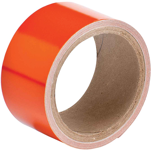 Reflective Marking Tape, 2" x 15', Acrylic, Orange Action Paper