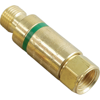 Flashback Arrestors - Oxy/Fuel Gas, Fuel Gas (red)/Oxygen (green), Regulator Adaptor Style Action Paper