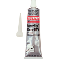 Superflex RTV Silicone Adhesive Sealant, Tube, Clear Action Paper