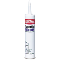 Superflex RTV Silicone Adhesive Sealant, Cartridge, Blue Action Paper