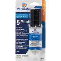 PermaPoxy 5 Minute General Purpose Epoxy, 29.5 ml, Epoxy, Two-Part, Clear Action Paper