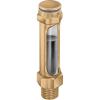 Brass Liquid Level Gauges - Straight, Threaded, 14-1/4" L, 225°F (107.22° C) Action Paper