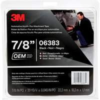 3M Automotive Acrylic Tape, 18 M (60') L x 22 mm (7/8") W, 45 mils, Acrylic Action Paper