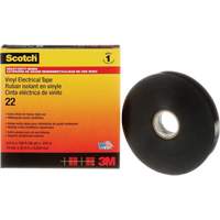 Scotch&reg; Vinyl Electrical Tape, 19 mm (3/4") x 33 m (108'), Black, 10 mils Action Paper