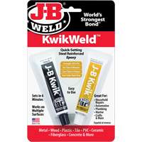 KwikWeld Epoxy, Two-Part, Tube, 2 oz., Grey Action Paper