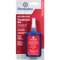 High Temperature Threadlocker, Red, High, 36 ml, Bottle Action Paper