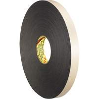 Double-Coated Foam Tape, 33 m (108') L x 12.7 mm (1/2") W, 62 mils, Polyethylene Action Paper